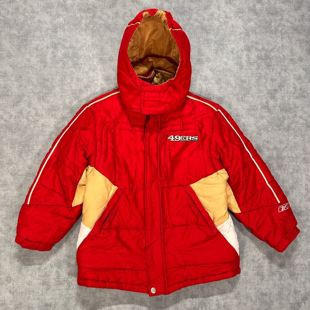 Vintage Y2K Reebok San Francisco 49ers Jacket Youth Small NFL Puffer Coat